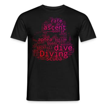 Scuba Diver Mænds Scuba Diving Scuba Diver - Mænd T-shirt - sort - Foran - AI Model Male 178 light (178cm)