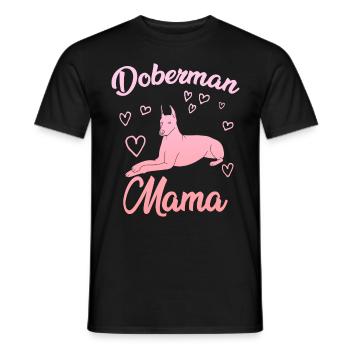 DOBERMAN MAMA Dobermänner Besitzerin Dobie - Männer T-Shirt - Schwarz - Vorne - AI Model Male 178 light (178cm)