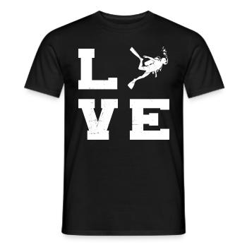 Plongée Femme Plongée Scuba Diver Diver - T-shirt homme - noir - Devant - AI Model Male 178 light (178cm)