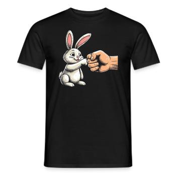 Poing de lapin cool - T-shirt homme - noir - Devant - AI Model Male 178 light (178cm)