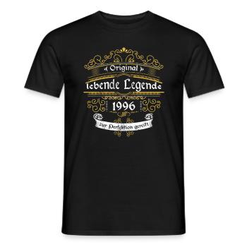 1996 Geburtstag lebende Legende zur perfektion - Männer T-Shirt - Schwarz - Vorne - AI Model Male 178 light (178cm)