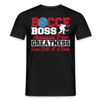 Boccia Bocce Champion Bowls Bocce Equipment - Men's T-Shirt - black - Front - AI Model Male 178 light (178cm)