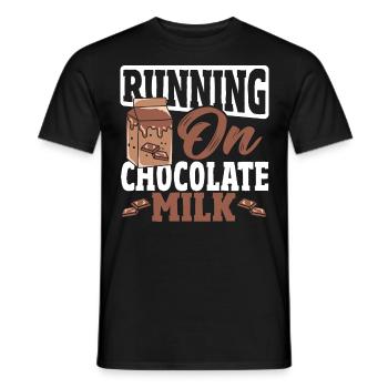 Double Choc Cocoa Drink Milchschokolade Milch - Männer T-Shirt - Schwarz - Vorne - AI Model Male 178 light (178cm)