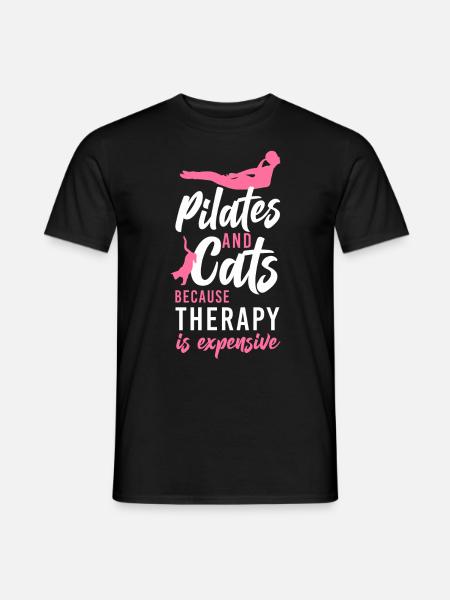 Instructeur de Pilates Enseignant Chat - T-shirt homme - noir