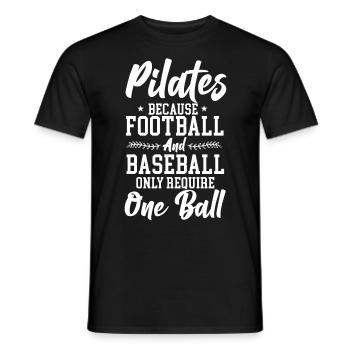 Instructeur de Pilates Professeur de Pilates - T-shirt homme - noir - Devant - AI Model Male 178 light (178cm)