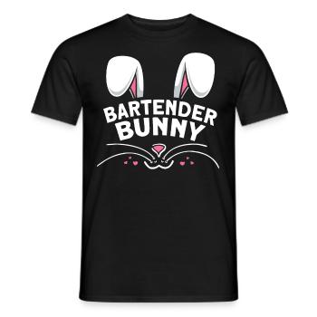 Bartender Bunny - Men's T-Shirt - black - Front - AI Model Male 178 light (178cm)