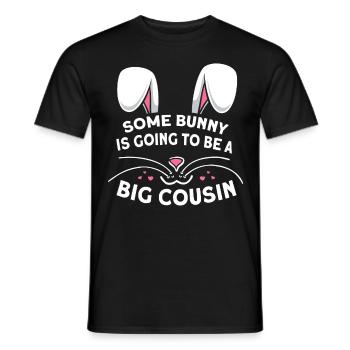 Some Bunny Is Going To Be A Big Cousin - Men's T-Shirt - black - Front - AI Model Male 178 light (178cm)