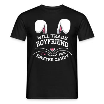 Échangera son petit ami contre des bonbons de Pâques - T-shirt homme - noir - Devant - AI Model Male 178 light (178cm)