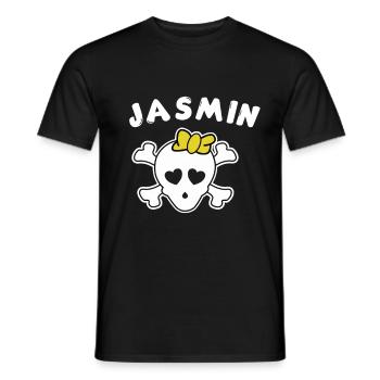 Design Jasmin Pirate pour Filles et Femmes - T-shirt homme - noir - Devant - AI Model Male 178 light (178cm)