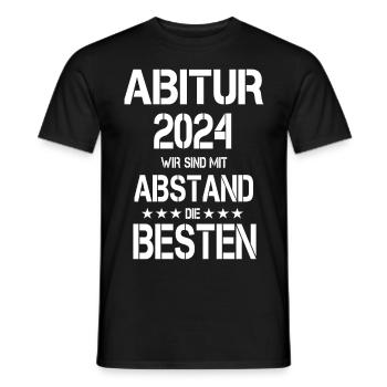 Abitur 2024, wir sind mit Abstand die Besten - Männer T-Shirt - Schwarz - Vorne - AI Model Male 178 light (178cm)
