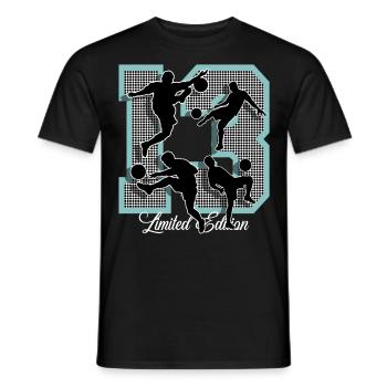 13th Birthday Football - Men's T-Shirt - black - Front - AI Model Male 178 light (178cm)
