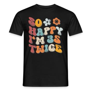 70. Geburtstag Lustiger Spruch - Männer T-Shirt - Schwarz - Vorne - AI Model Male 178 light (178cm)
