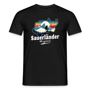 Sauerländer Original Retro Sunset - T-shirt homme - noir - Devant - AI Model Male 178 light (178cm)