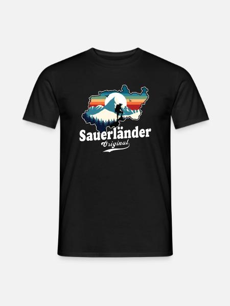 Sauerländer Original Retro Sunset - Men's T-Shirt - black