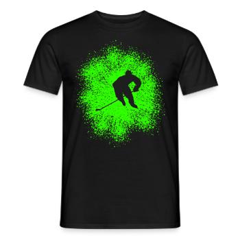 Hockey – Players on the - Men's T-Shirt - black - Front - AI Model Male 178 light (178cm)