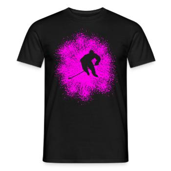 Hockey – Players on the - Men's T-Shirt - black - Front - AI Model Male 178 light (178cm)