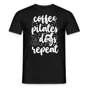 Instructeur de Pilates Professeur Café - T-shirt homme - noir - Devant - AI Model Male 178 light (178cm)
