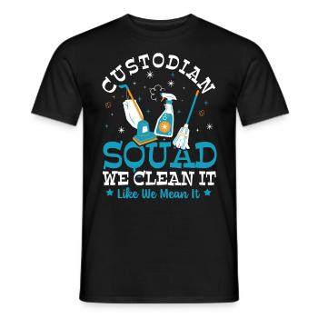 Hausmeisterin Hauswirtschaft Schulhausmeisterin - Männer T-Shirt - Schwarz - Vorne - AI Model Male 178 light (178cm)