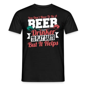 Joueurs de fléchettes de lancer de fléchettes - T-shirt homme - noir - Devant - AI Model Male 178 light (178cm)