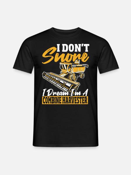 Mähdrescher Dreschen Ernte Mähdrescher Fahrerhemd - Männer T-Shirt - Schwarz