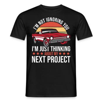 Garage Car Restoration Car Lover Car Detailer - Men's T-Shirt - black - Front - AI Model Male 178 light (178cm)