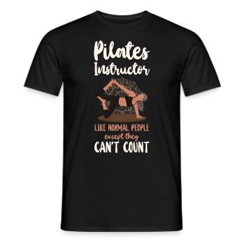 Instructeur de Pilates Professeur de Pilates - T-shirt homme - noir - Devant - AI Model Male 178 light (178cm)