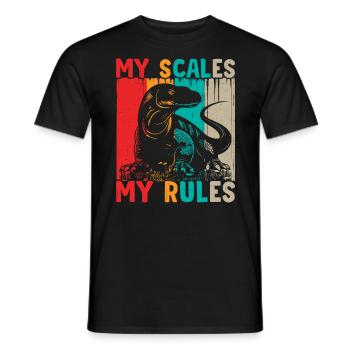 Hangar Komodo propriétaires de dragons, faune, - T-shirt homme - noir - Devant - AI Model Male 178 light (178cm)