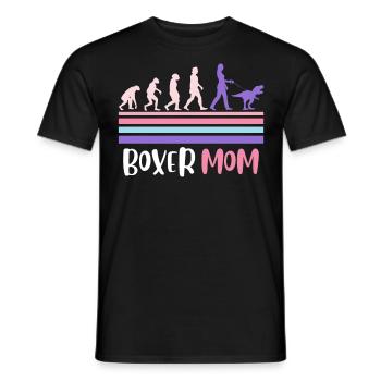 BOXER MOM Dog Owner German Boxer - Men's T-Shirt - black - Front - AI Model Male 178 light (178cm)