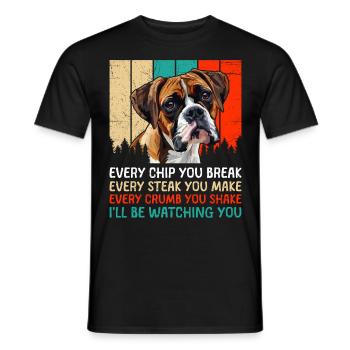 Boxer Dog CHAQUE PUCE QUE VOUS CASSEZ Boxer allemand - T-shirt homme - noir - Devant - AI Model Male 178 light (178cm)