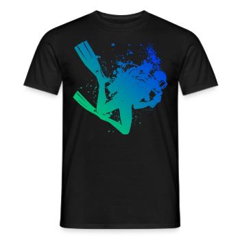 Scuba Diver Women's Diving Free Dive Diving - Men's T-Shirt - black - Front - AI Model Male 178 light (178cm)