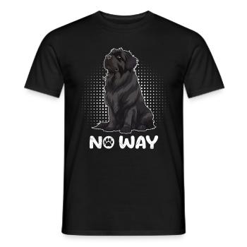 Newfoundland Dog Owner NO WAY Stubborn Funny - Men's T-Shirt - black - Front - AI Model Male 178 light (178cm)