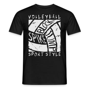 Volley-ball - T-shirt homme - noir - Devant - AI Model Male 178 light (178cm)