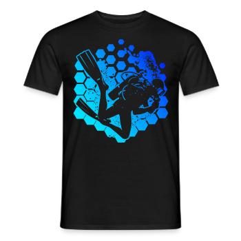 Men's Women's Diver Diving Diving Diver - Men's T-Shirt - black - Front - AI Model Male 178 light (178cm)