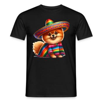 Cinco de Mayo Poméranie - T-shirt homme - noir - Devant - AI Model Male 178 light (178cm)