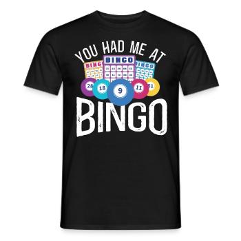 Fille de joueur de bingo à laquelle vous m’avez eu - T-shirt homme - noir - Devant - AI Model Male 178 light (178cm)