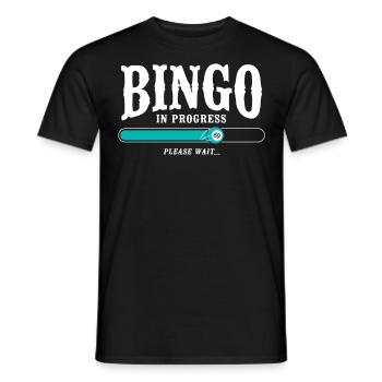 Bingo Player Bingo In Progress - Men's T-Shirt - black - Front - AI Model Male 178 light (178cm)