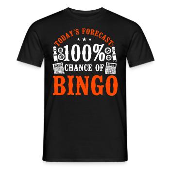 Bingo Player Today's Forecast: - Männer T-Shirt - Schwarz - Vorne - AI Model Male 178 light (178cm)