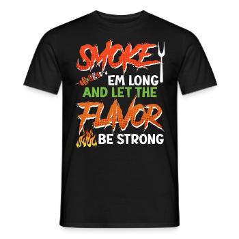 Grillfeier FUMEZ-LES LONGTEMPS LAISSEZ LA SAVEUR ÊTRE FORTE - T-shirt homme - noir - Devant - AI Model Male 178 light (178cm)