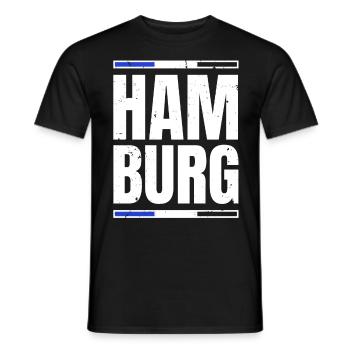 Hamburg Tshirt Gift Moin Hamburch Football - Men's T-Shirt - black - Front - AI Model Male 178 light (178cm)