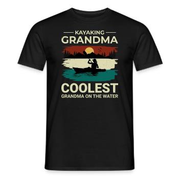 kayaking Gradma Kayak Canoe Kayaker Funny - Men's T-Shirt - black - Front - AI Model Male 178 light (178cm)