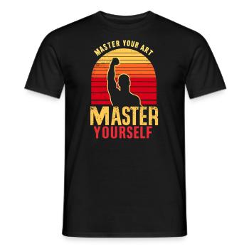 Master Your Art Inspire Self Mastery Motivational - Men's T-Shirt - black - Front - AI Model Male 178 light (178cm)