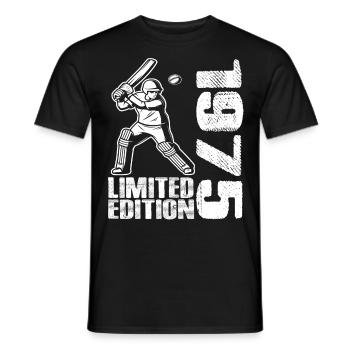 Édition limitée 1975 Édition limitée Cricket - T-shirt homme - noir - Devant - AI Model Male 178 light (178cm)