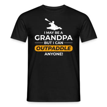 kayaking Gradpa Kayak Canoe Kayaker Funny - Men's T-Shirt - black - Front - AI Model Male 178 light (178cm)