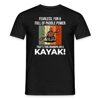 kayaking Gradpa Kayak Canoe Kayaker Funny - Men's T-Shirt - black - Front - AI Model Male 178 light (178cm)