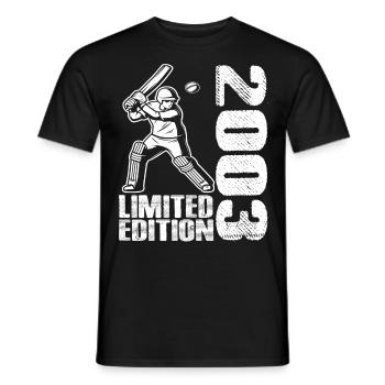 Édition limitée 2003 Édition limitée Cricket - T-shirt homme - noir - Devant - AI Model Male 178 light (178cm)