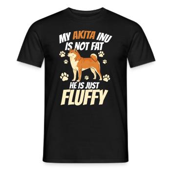 Akita Inu est juste un Akita Inu japonais moelleux - T-shirt homme - noir - Devant - AI Model Male 178 light (178cm)