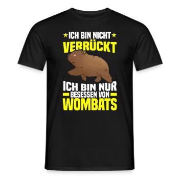 Wombat Marsupial Obsédé par le Wombat - T-shirt homme - noir - Devant - AI Model Male 178 light (178cm)