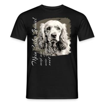Englischer Cocker Spaniel lustiger Spruch - Männer T-Shirt - Schwarz - Vorne - AI Model Male 178 light (178cm)