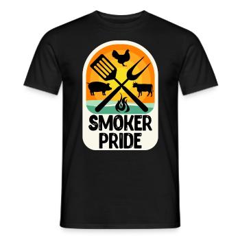 Grillfeier SMOKER PRIDE Fleischliebhaber BBQ - Männer T-Shirt - Schwarz - Vorne - AI Model Male 178 light (178cm)