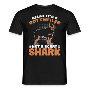 Rottie RELAX IT'S JUST A ROTTWEILER Lustiges - Männer T-Shirt - Schwarz - Vorne - AI Model Male 178 light (178cm)